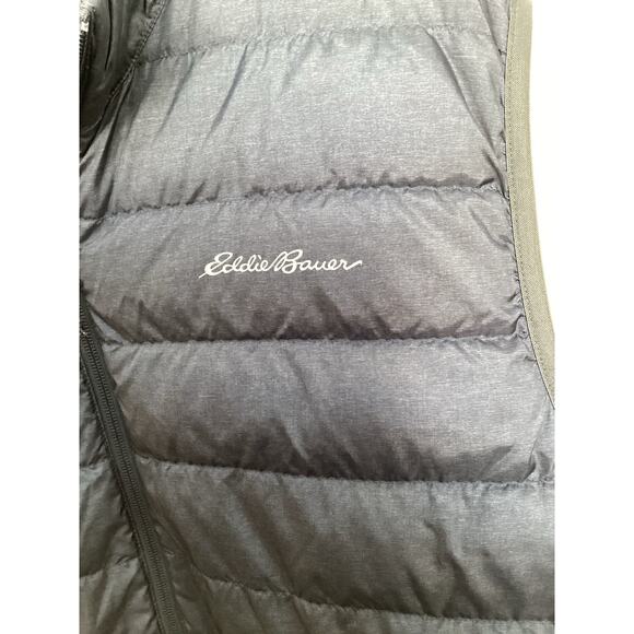 Eddie Bauer Men's down 650 Fp Full Zip Puffer Jacket Vest Blue Gray Size XL - Picture 4 of 8
